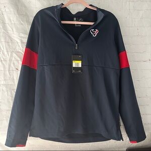 Nike NFL On Field Therma Quarter Zip Pullover Sweater Houston Texans NWT S